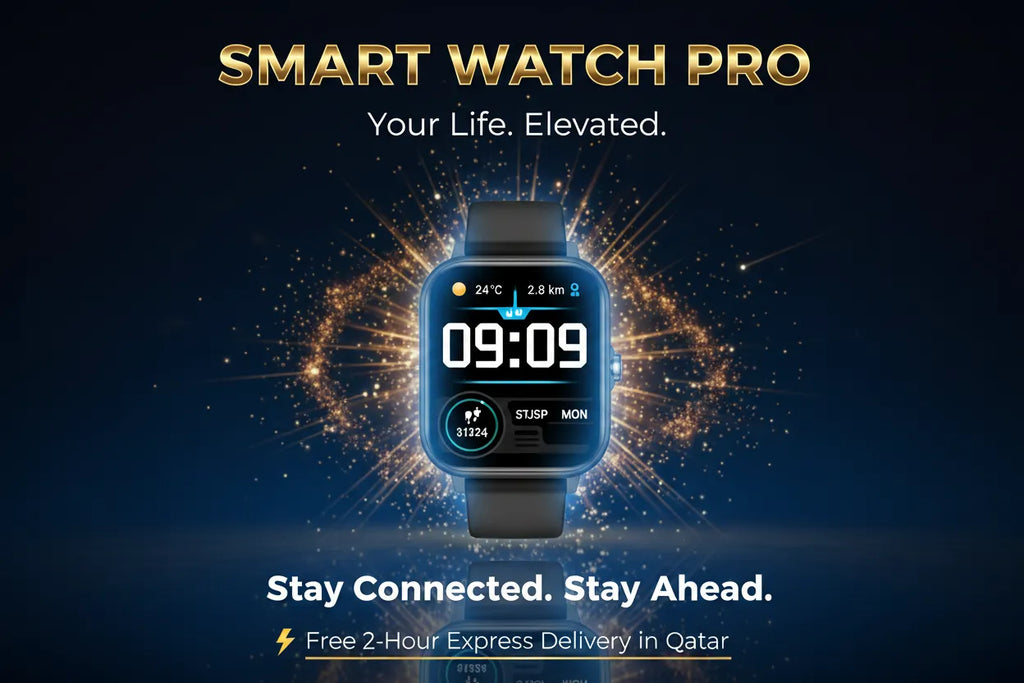 Smart Watch – Bluetooth Calling, Fitness Tracker (Black & Blue)