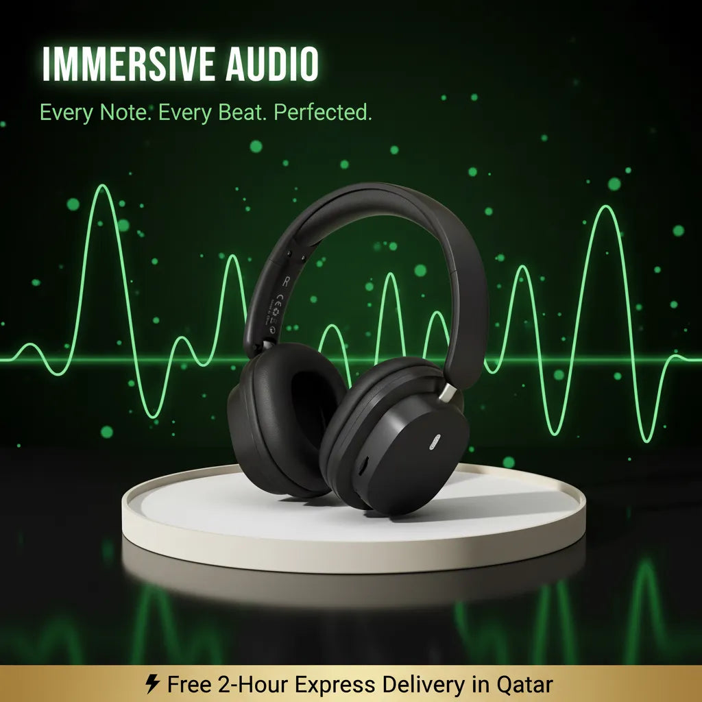 Wireless Headphones – 50H Battery, Low Latency, Noise Cancelling
